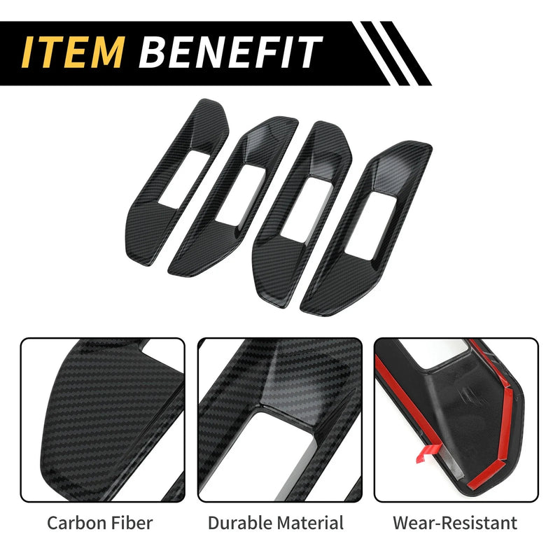 Ford Ranger Carbon Fiber Door Handle Bowl Cover Trim (2023-2024)