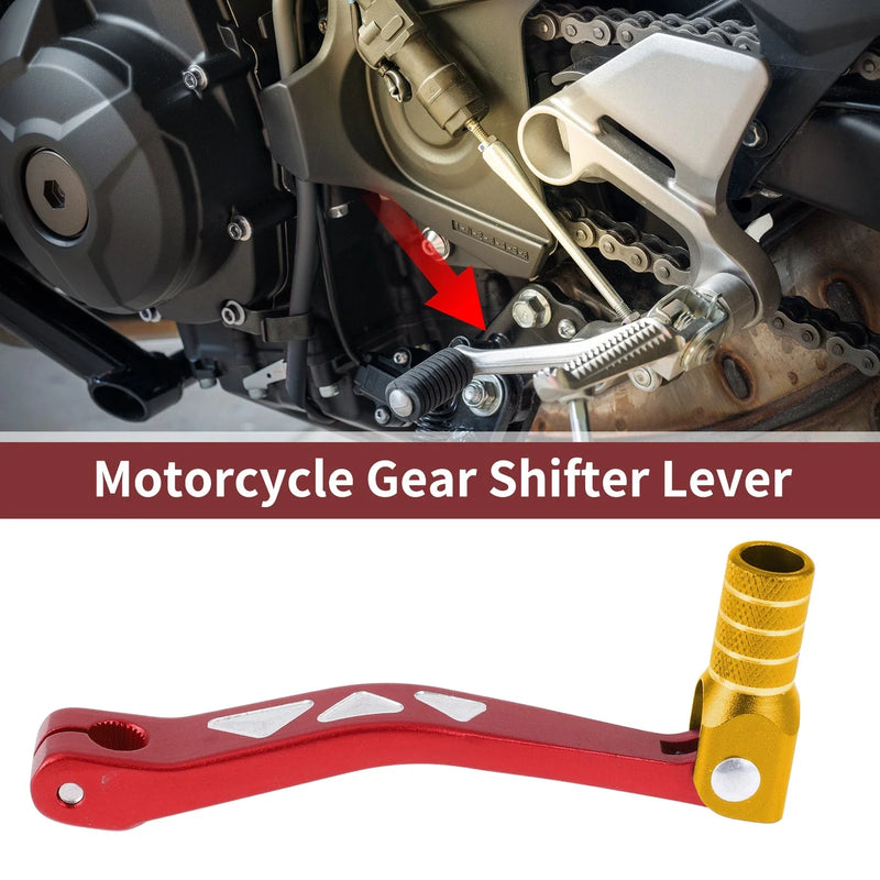 Yamaha TTR 50cc Red and Gold Tone Folding Motorcycle Gear Shifter Lever