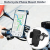 Motorcycle Phone Mount Holder 4.7-7.2" Nylon Fiber Black
