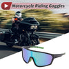 Motorcycle Riding Goggles Green Lens Black Green Frame Tri-Acetyl Cellulos