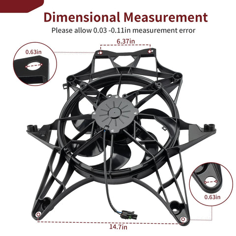 Can-Am Maverick X3 Max Turbo R RR Radiator Fan Assembly (2017–2024)