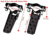 Universal Motorcycle Passenger Foot Pegs Rear Footrests 25-28mm Black