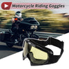 1 x Set Motorcycle Riding Goggles Yellow Lens Black Frame PC Cycling Sunglasses