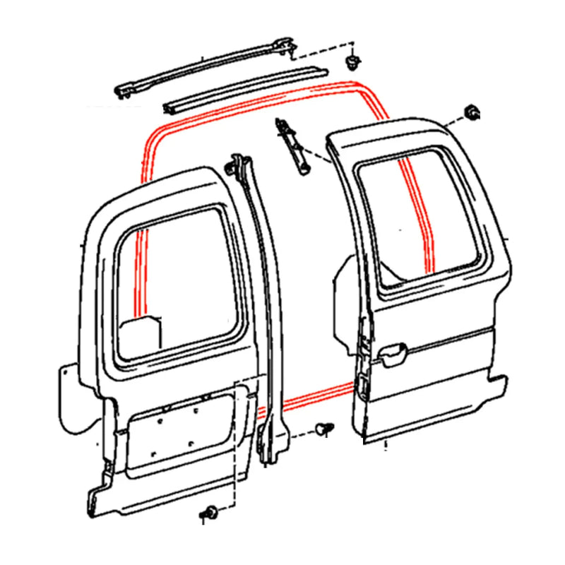 Toyota Hiace 1989-2004 High Roof BootLid Weatherstrip Seal