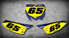 Yamaha YZ 65 Digger Style Number Plate Stickers Custom Graphics