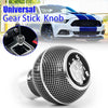 Universal Cars Carbon Fiber Black Round Ball Gear Shift Knob