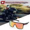 Motorcycle Riding Goggles Red Lens Black Red Frame Tri-Acetyl Cellulos TR90