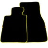 BMW X5M F85 SUV 2015-2019, 2 x Yellow Trim AutoWin Black Floor Mats