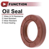 2 x Oil Seal Rotary Shaft Seal FKM Rubber 35x56x10mm Brown