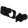 Boat / Car / Caravan / 4WD Black Flush Mount Dual Power Socket 12/24V 20A