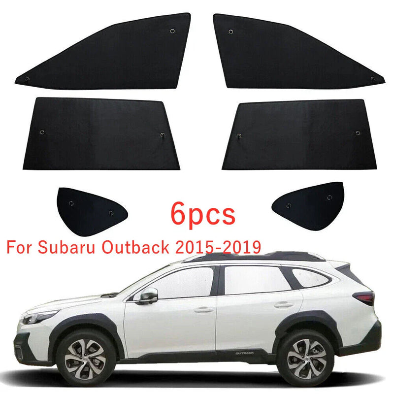 Subaru Outback 6PCS Side Window Privacy Sunshade Black+ Silver (2015–2019)