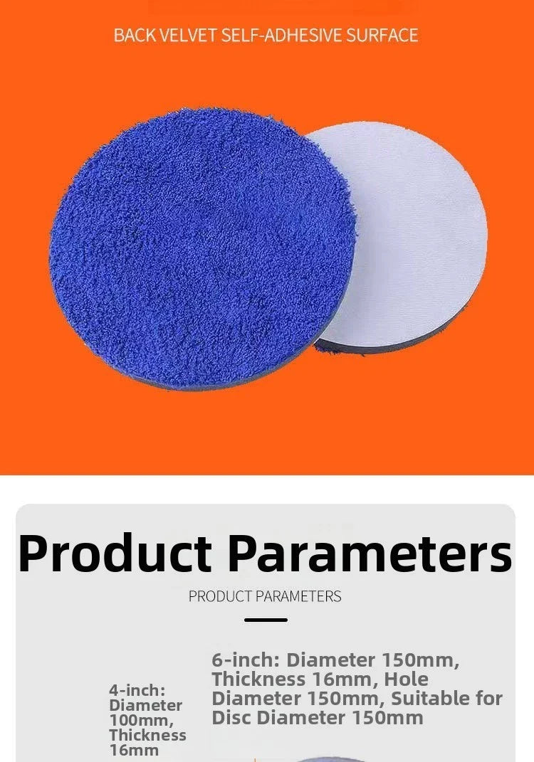 DA / RO Polisher Car Use Wax Collector Pad Microfiber Sponge