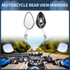 Motorcycle M8/M10 Rear View Mirrors Handlebar Mirrors White Aluminum Alloy