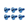 Bike Motor 6pcs Blue M6x25mm Torx Head Screws