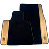 Rolls Royce Wraith (2013-2023) | Gold Leather AutoWin Black Floor Mats