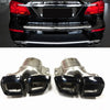 Mercedes ML W166 GL63 AMG 2 x Black Exhaust Pipe Muffler Tips (2012-2016)