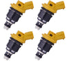 Subaru WRX GC8 4 x 555cc Yellow Top Side Feed Fuel Injectors (2002-2007)