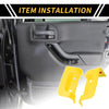 Jeep Wrangler JL JLU (2018-2024) Yellow Rear Door Latch Lock Cover Trim