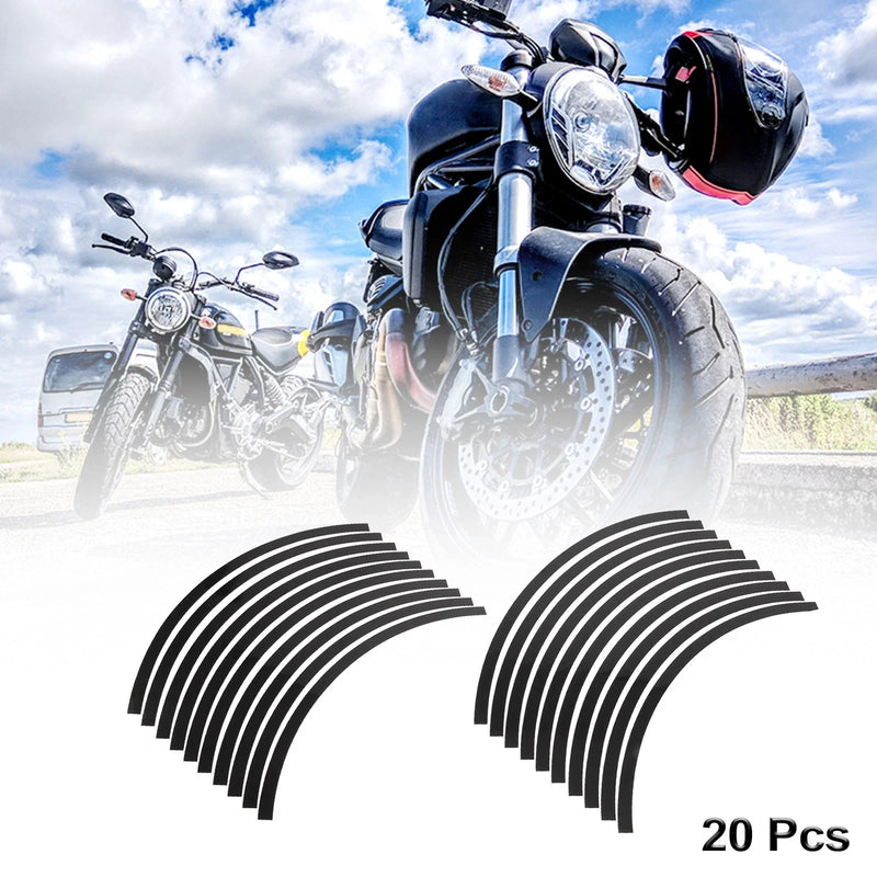 Motorcycle Car 20pcs 20in Wheel Rim Sticker Reflective Strips