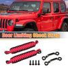 Jeep Wrangler JK JL (2018-2023) Black Red Car Door Limiting Straps