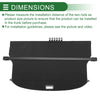 Ford Everest (2016-2021) Gloss Black Car Trunk Retractable Cargo Cover