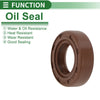 Make Model Oil Seal 20x35x10mm 5 Pcs FKM Rubber High Pressure Brown