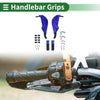 Motorcycle Rubber Diamond Pattern Blue 2 x Hand Grips Cover Kit