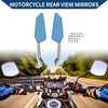 Motorcycle M8/M10 Rear View Mirrors, Silver Tone, 1 Set