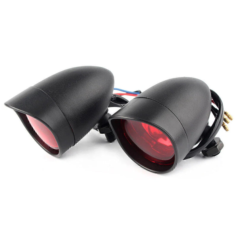 Harley Choppers New Black LED Turn Signal Light Red Lens