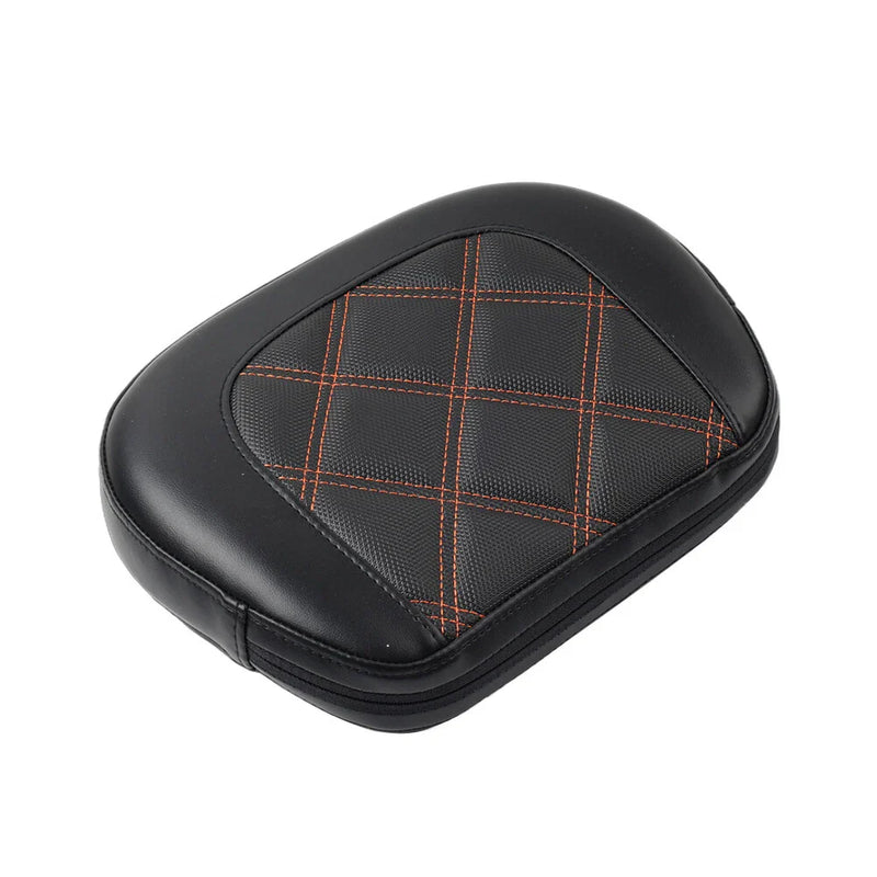 Harley Electra Glide Passenger Sissy Bar Backrest Pad with Orange Stitching