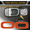 Jeep Wrangler JL JLU 2 x Door Lock Switch Button Trim Covers (2018-2023)