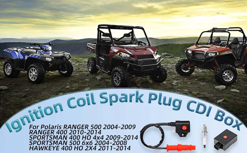 Polaris Sportsman Ignition Coil Spark Plug CDI (2004-2014)