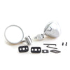 Left / Right Universal Fit 4" Chrome Convex Door and Fender Mirrors