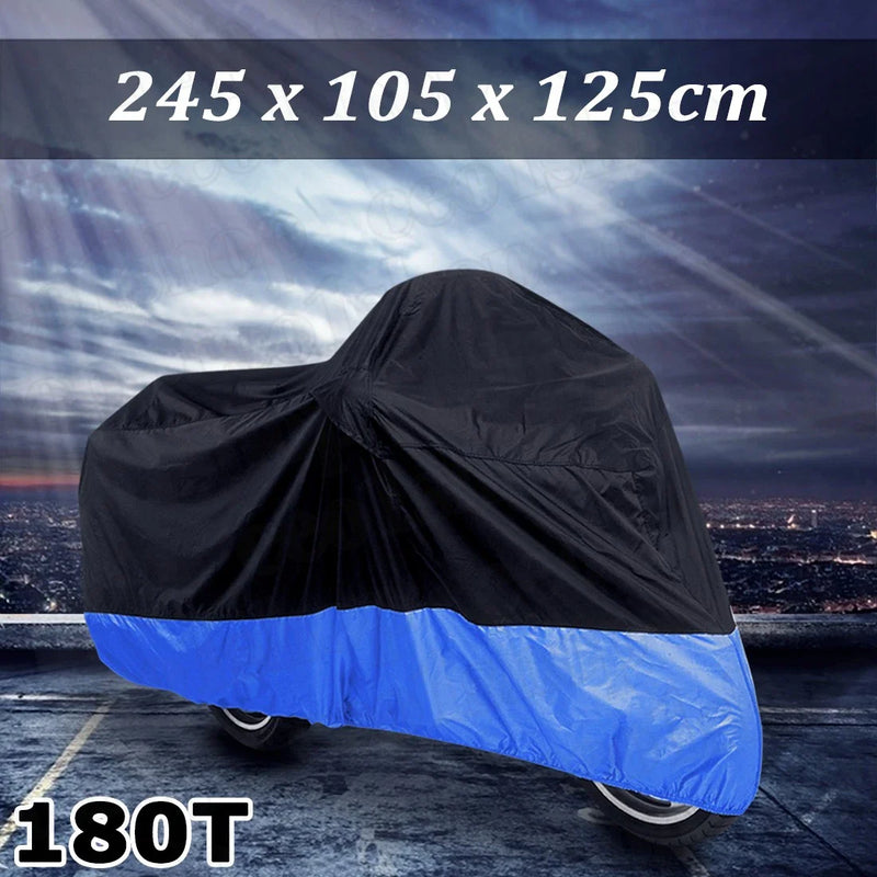 Suzuki GSXR GSX-R 600 750 1000 1100 XL / Black+Blue Motorcycle Cover