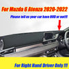 Mazda 6 Atenza RHD / Leather Dashboard Cover Pad Mat (2020–2022)