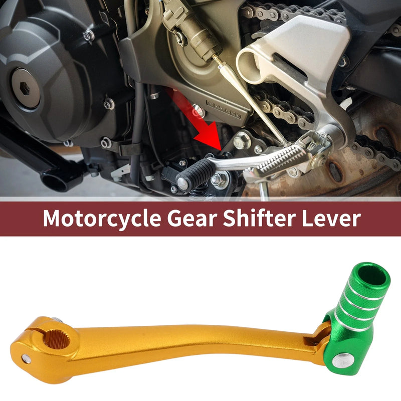Bosuer 125 1 x Folding Gear Shifter Lever, Gold Tone