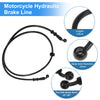 Bike 130 cm Motorcycle Brake Clutch Oil Hose Nylon PU Stainless Wire Braid
