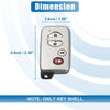Toyota Avalon 4 Button Key Fob Remote Control Case Shell (2007-2012)