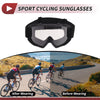 1 Pc Motorcycle Riding Goggles Deep Gray Lens Black Frame PC TPU
