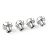 4PCS M10 Motorcycle Mirror Hole Blanking Plugs Screws Caps Silver