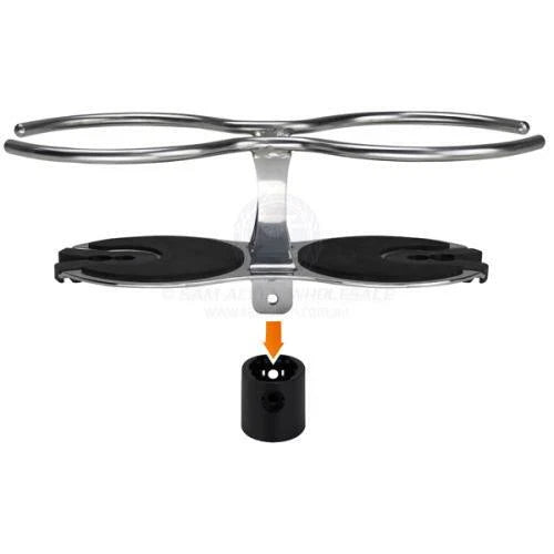 Boat Wine Glass / Drink Holder Polished Stainless Steel Surface Mount