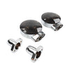 Harley Fat Boy Heritage Softail Smoke Lens Front Flat Turn Signal Housing