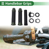 Motorcycle Black Titanium Tone 7/8" 22mm Hand Grips Cover Kit