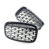 BMW 1 Series Diamond Meteor Front Kidney Grille Gloss Black (2011-2014)