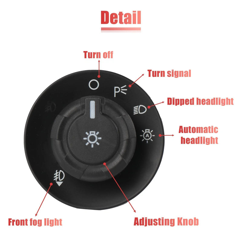 Ford F-150 Headlight Lamp Fog Light Control Switch (2009-2019)