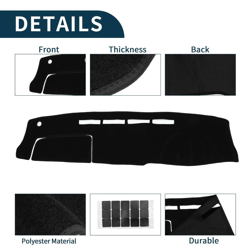 Toyota Hiace (2004-2024) - Black 1 Set Dashboard Cover Mat