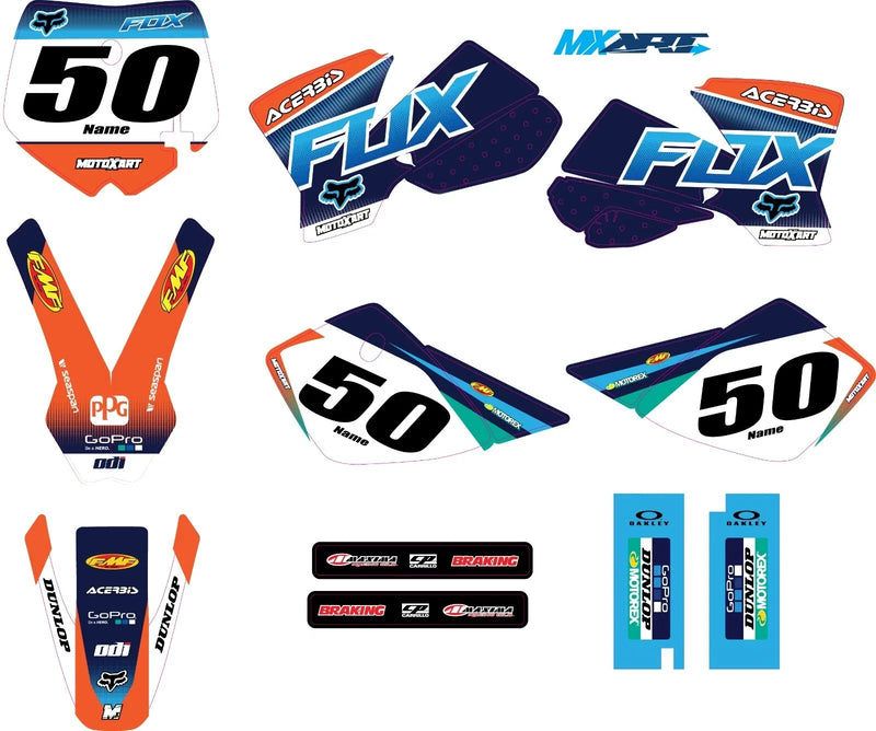 KTM 50 (2002-2008) FOXY STYLE Stickers Custom Graphics Full Kit