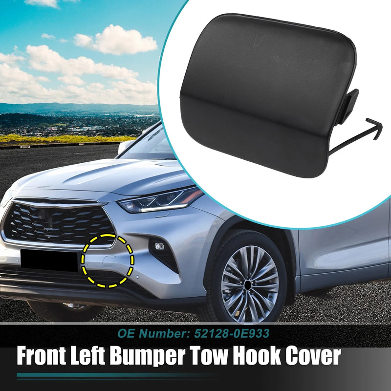 Toyota Highlander Front Left Bumper Tow Hook Cover Black