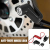 Universal Motorcycle – Black Disc Brake Lock with Red Rope