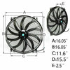 Universal Cars 16" Electric Radiator Cooling Fan